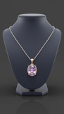 Iridescent Lilac Gemstone Pendant Necklace